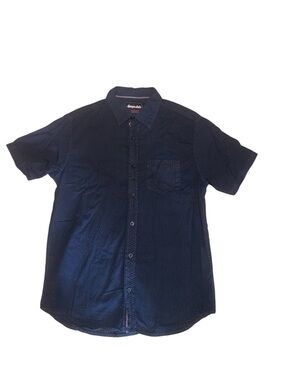 Aeropostale Navy Short Sleeve Button Down Shirt – Size Small. Americana Normcore